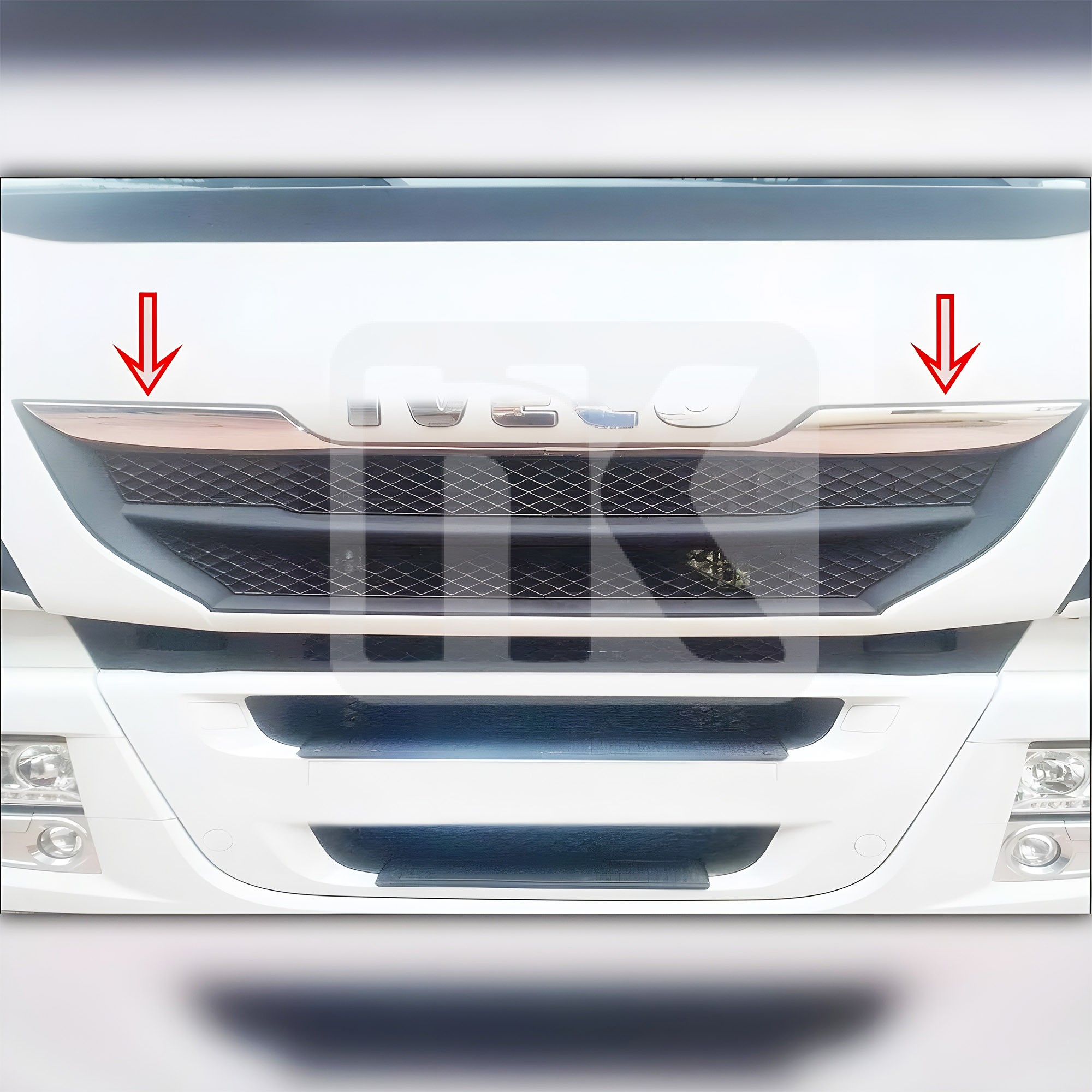Ανοξείδωτο επάνω φιλέτο μάσκας Iveco Hi-way PRI111