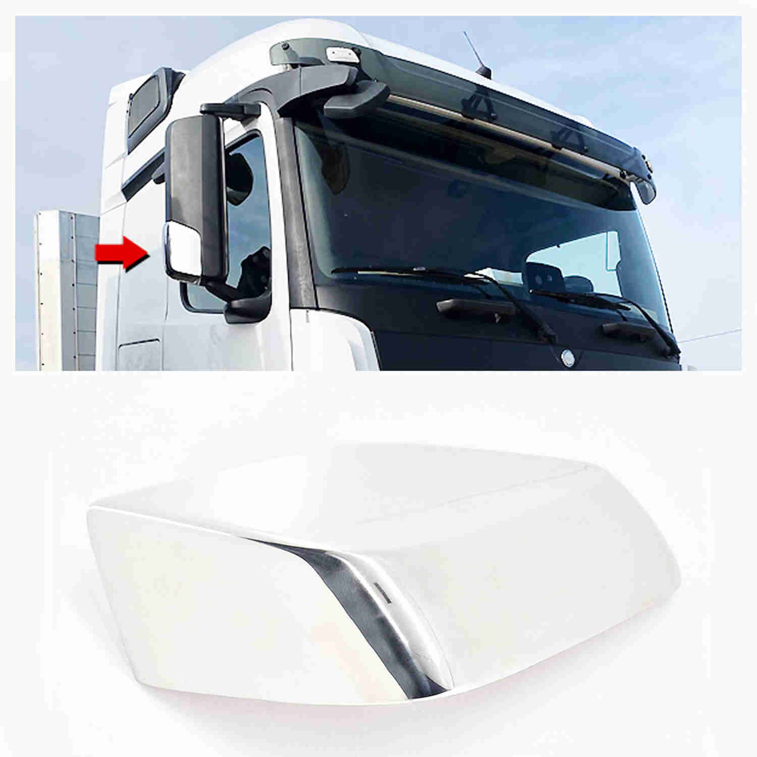 Ανοξείδωτο κάλυμμα καθρέφτη Actros MP4 prme231