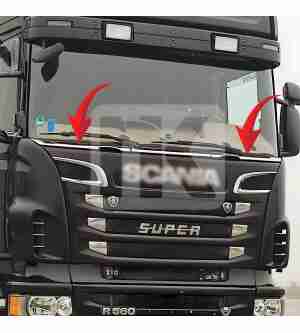 Ανοξείδωτο κάλυμμα μετώπης παρμπρίζ Scania 5/6 prsc160 FSC110