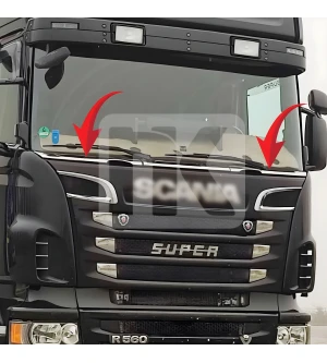 Ανοξείδωτο κάλυμμα μετώπης παρμπρίζ Scania 5/6 prsc160 FSC110