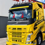 Stainless steel windshield handle cover Volvo FH4 PRV221