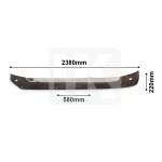 Sun Visor Mercedes Actros MP4 BigSpace/GigaSpace 2380×220mm 9608113210
