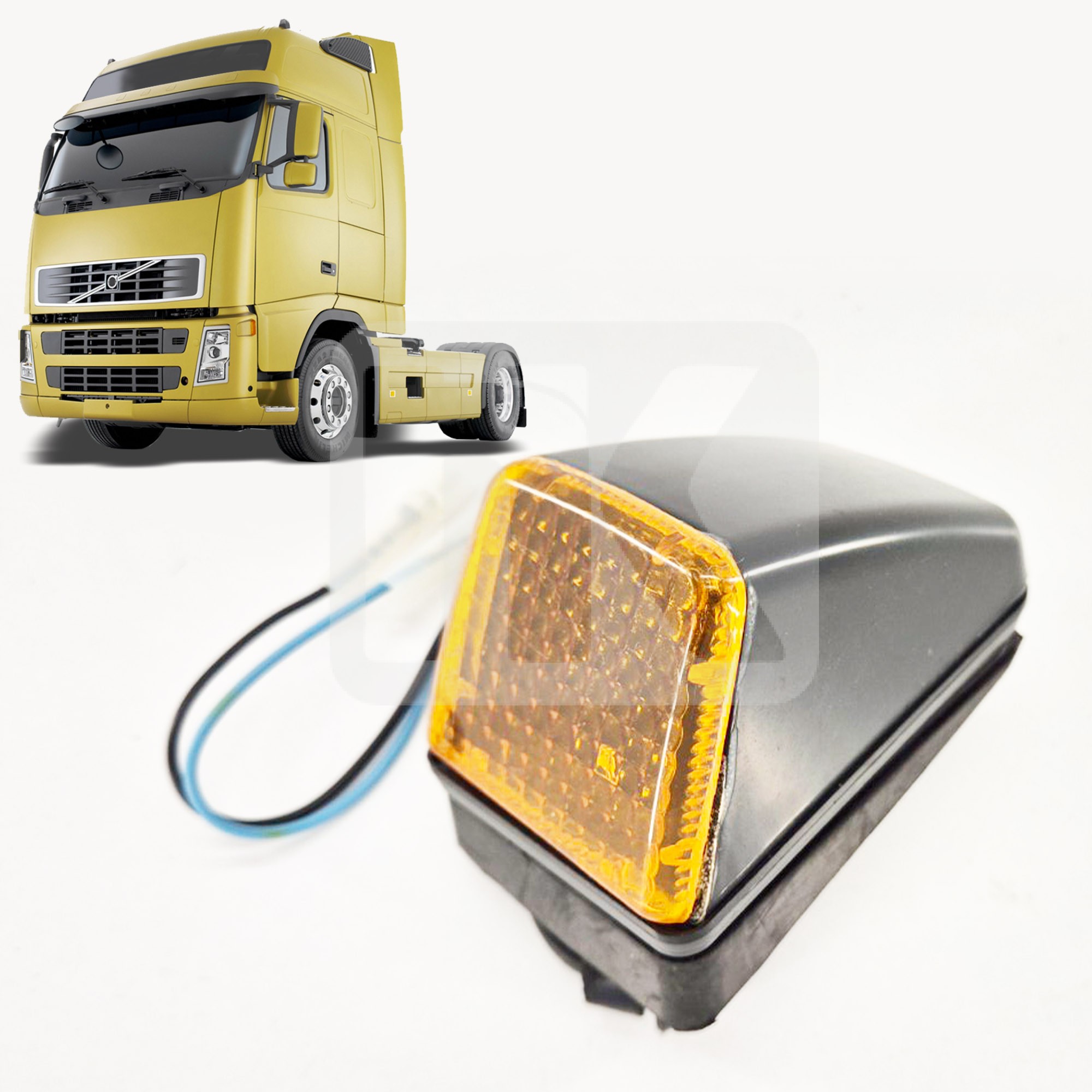 Roof volume lamp Volvo FH2/3 orange 1623727