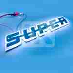 Φωτιζόμενο σήμα Scania SUPER λευκό SCR-LED02
