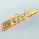 Φωτιζόμενο σήμα Scania SUPER πορτοκαλί SCR-LED01