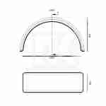 Truck fender 460x2100mm plastic and durable