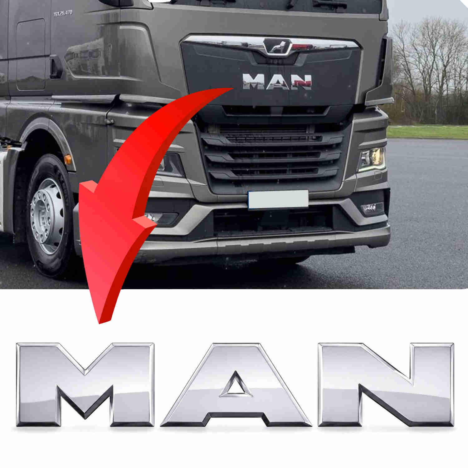 Hood letters MAN TGX / TGS euro 6 81978402108