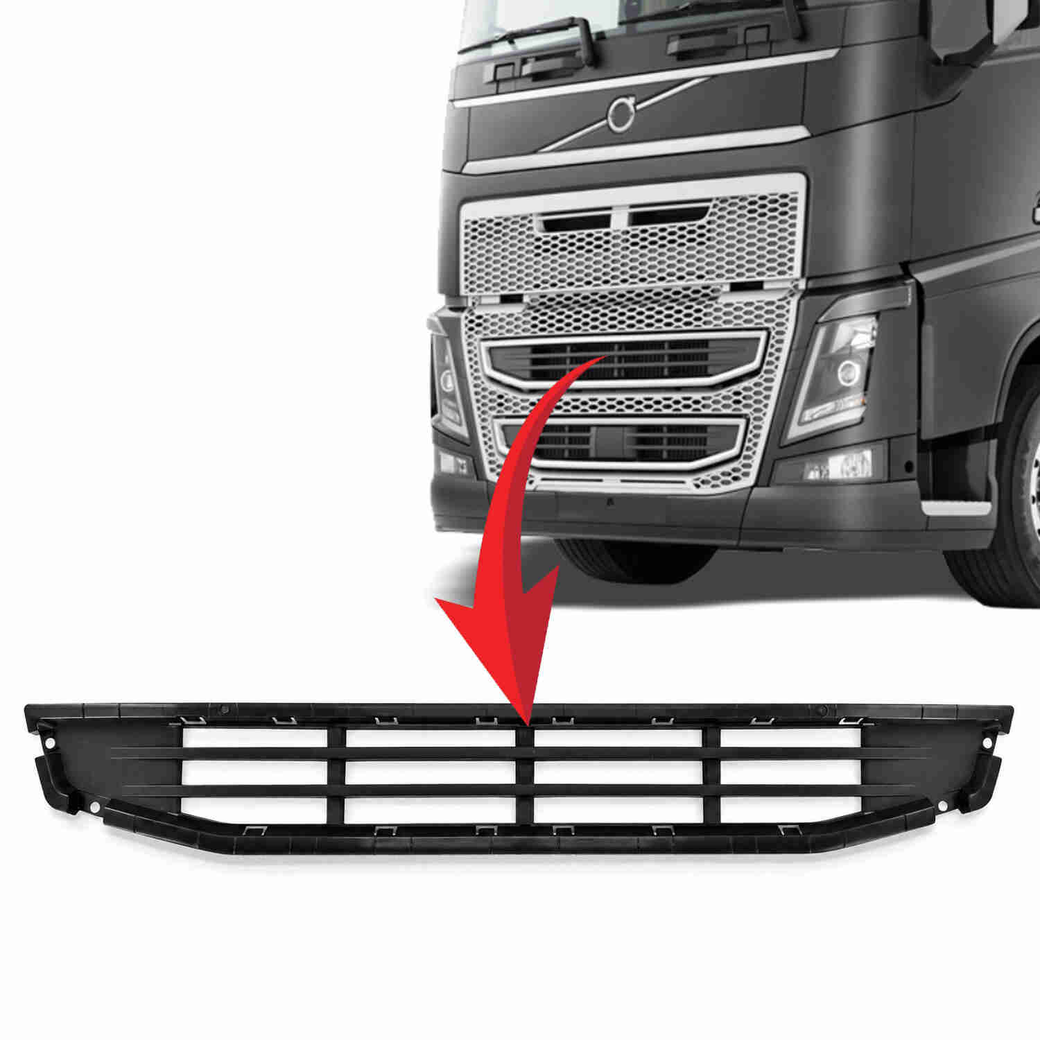Front Grille Upper Volvo FH4 plastic 82220161