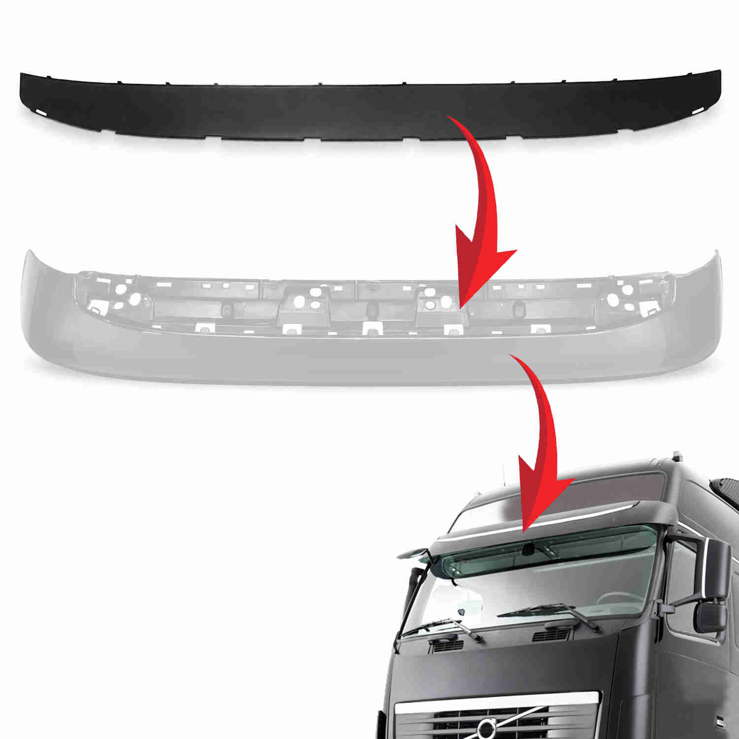 Wide visor cover Volvo FH3 21252898