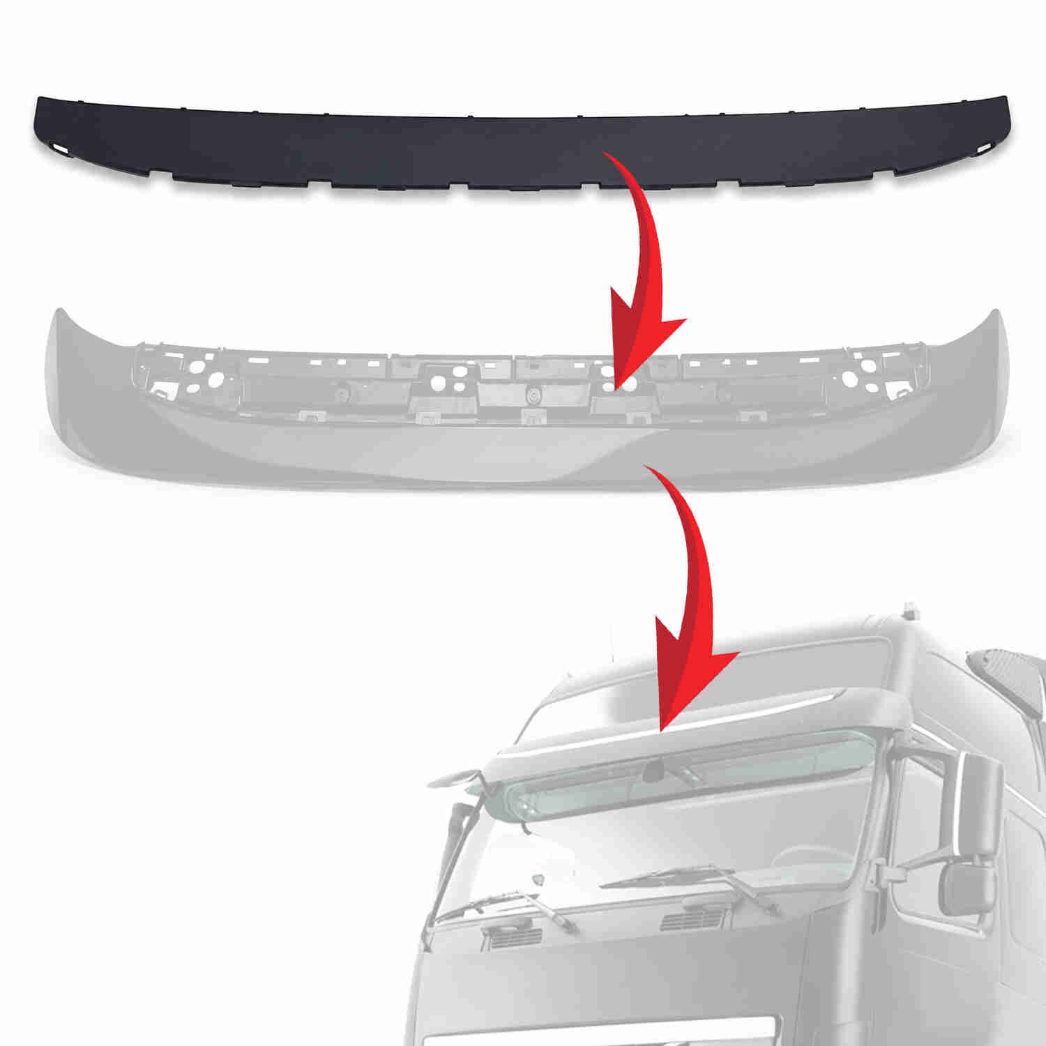 Wide visor cover Volvo FH3 21252898