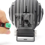 LED εργασίας ΝΚ-7882 στρογγυλό 40W με 9 LED από αλουμίνιο και Ευρωπαϊκή φίσα