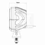 LED εργασίας ΝΚ-7882 στρογγυλό 40W με 9 LED από αλουμίνιο και Ευρωπαϊκή φίσα