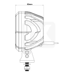 LED εργασίας ΝΚ-7882 στρογγυλό 40W με 9 LED από αλουμίνιο και Ευρωπαϊκή φίσα