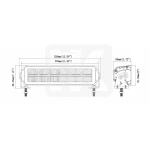 LED Μπάρα ΝΚ-3312 με 36 LED από αλουμίνιο & ανοξείδωτο ατσάλι 333mm