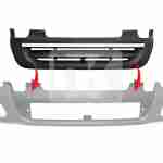 Radiator grille with nickel decoration DAF LF 1700802