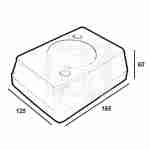 Impact block 165x125mm made of rubber 750960