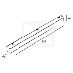 Impact block 520x30mm made of rubber with three holes