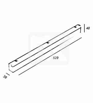 Τάκος κρούσεως 520x30mm από λάστιχο με τρεις τρύπες