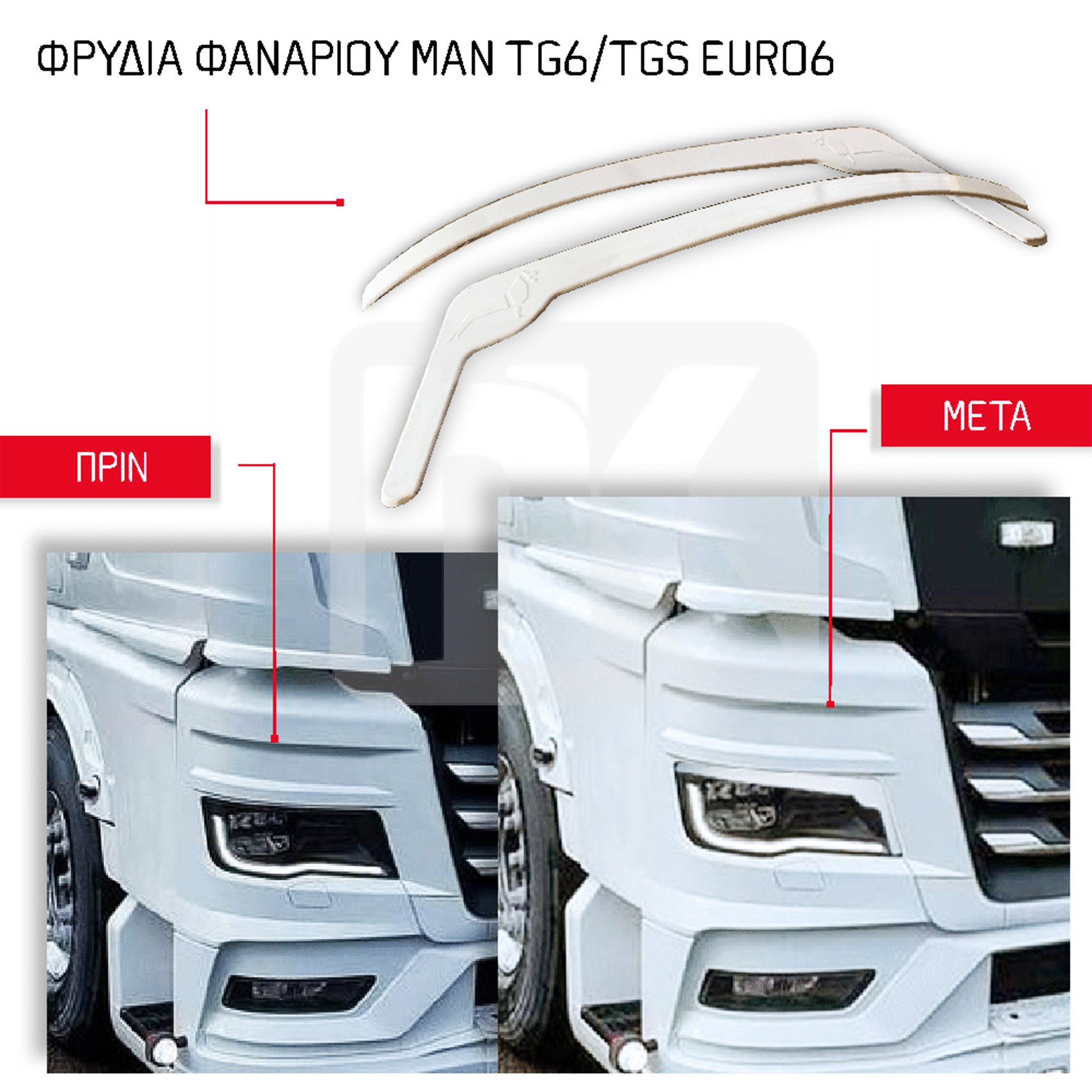 Φρυδάκια φαναριών MAN TGX/TGS euro-6 PRPLMN110
