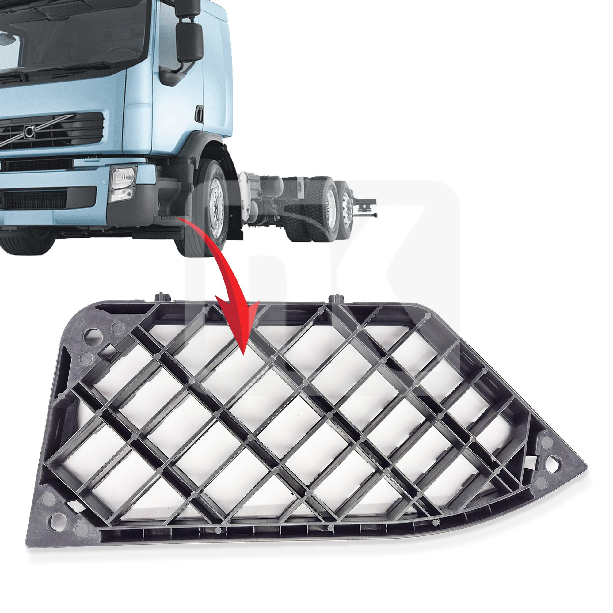 Step tread lower (LH) Volvo FE/FL 20538012