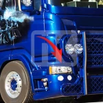 Scania R headlight eyebrows made of ABS plastic