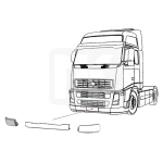 Bumper corner (RH) Volvo FH2/3 metal 20398708