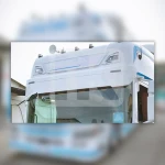 Scania S series polyester visor with easy installation