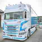 Scania S series polyester visor with easy installation