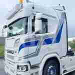 Scania S series polyester visor with easy installation