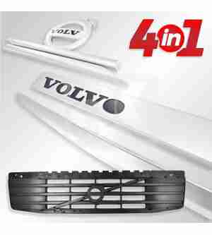 Επάνω μάσκα καπό Volvo FH3 κομπλέ με σήματα Ασημί