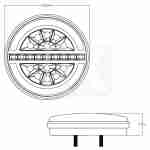 Round LED truck light (LH) / NEON effect