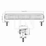 LED Μπάρα Slim αλουμινίου Full LED Black Edition BS-5812W