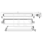 LED Μπάρα Slim Full LED Black Edition L=333mm BS-2006W
