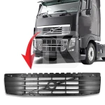 Επάνω μάσκα καπό Volvo FH3 κομπλέ με σήματα Νίκελ