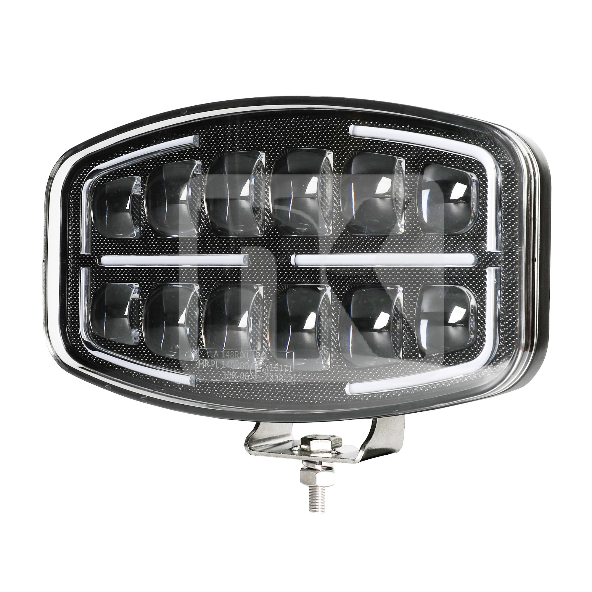Προβολέας οβάλ FULL LED black edition
