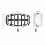 Oval Roof Spotlight FULL LED black edition