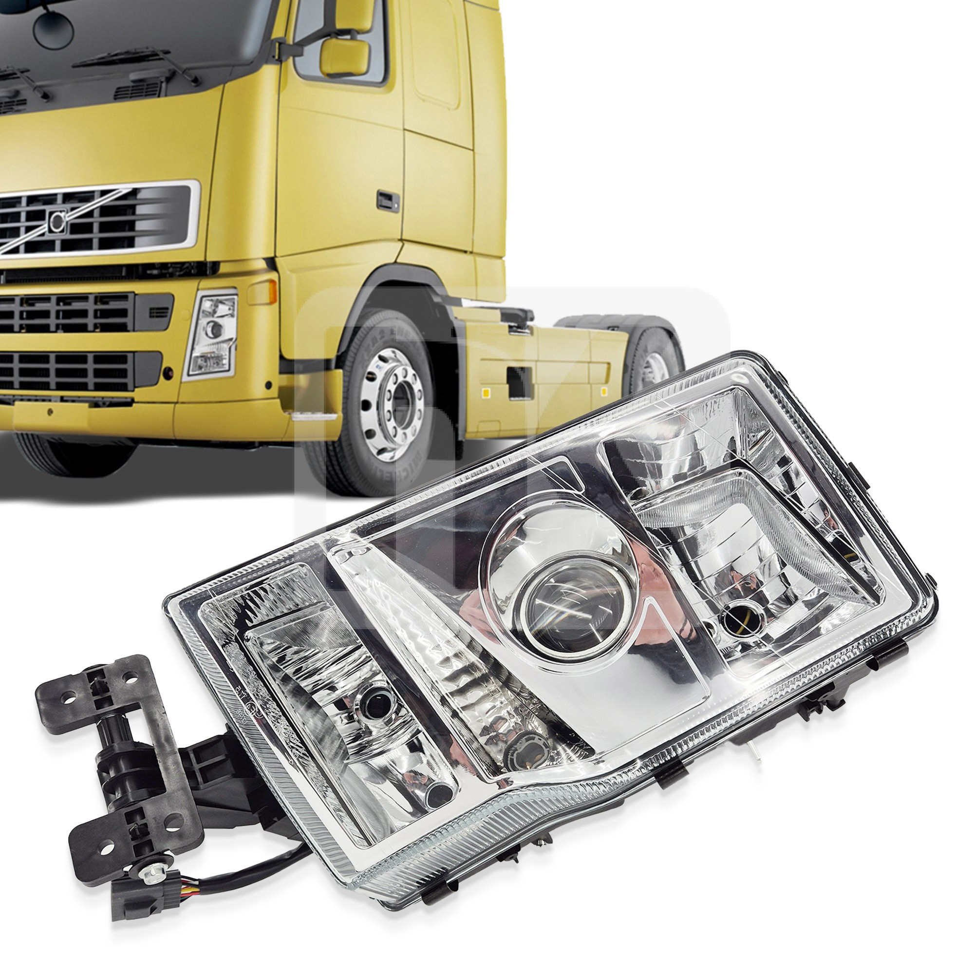 Φανάρι εμπρός (LH) Volvo FH2 τετράγωνη φίσα 21001661