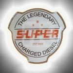 Decorative LED Sign SUPER Scania White