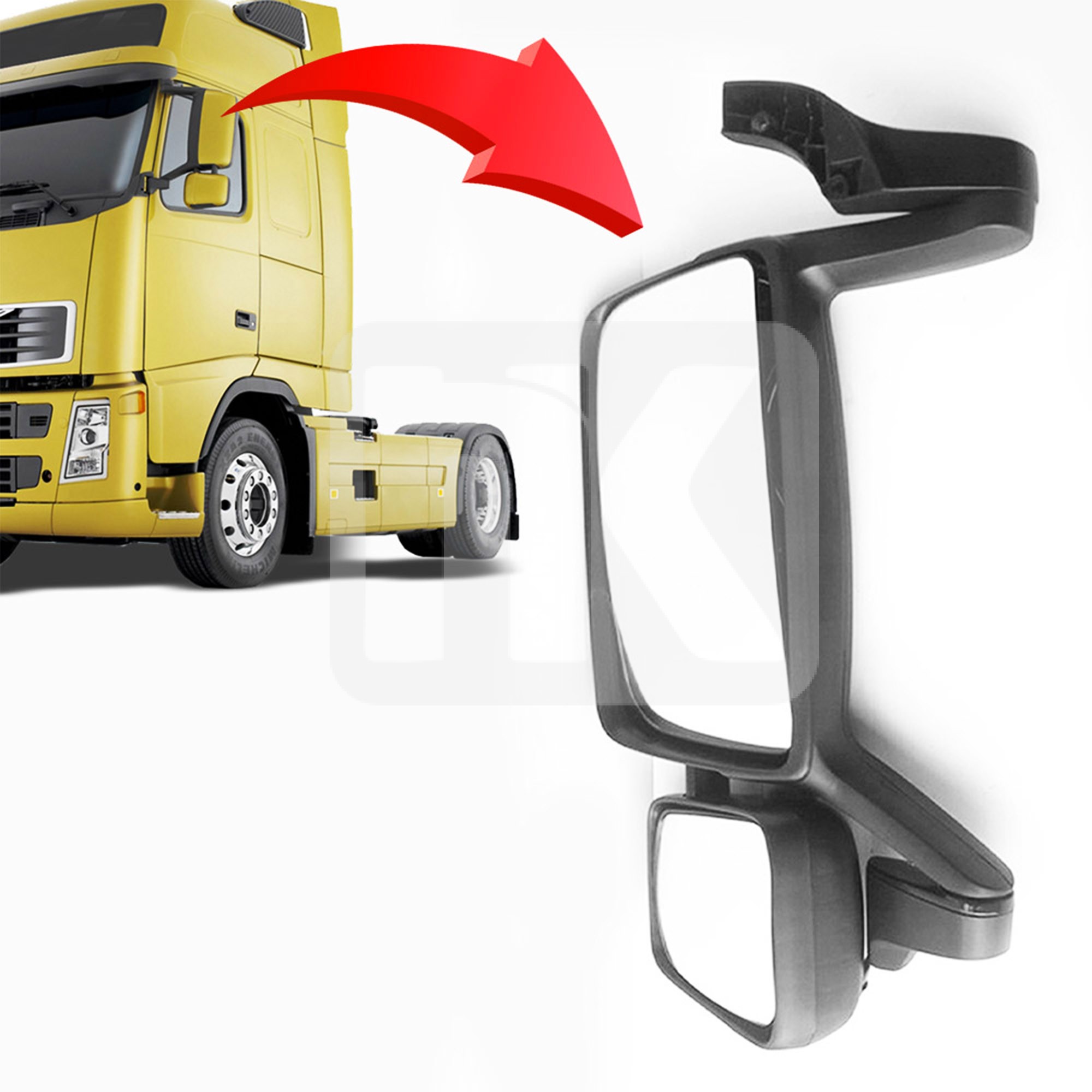 Καθρέφτης (LH) Volvo FH2/3 δεξιοτίμονο 20567636
