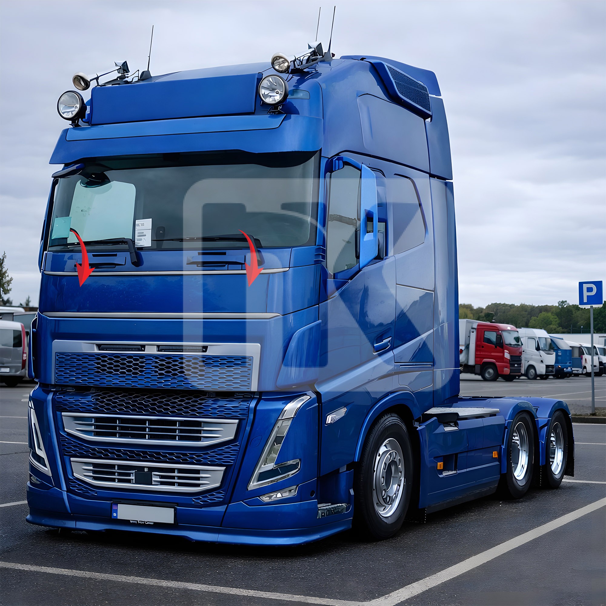 ABS Μετώπη Καπό FLAT για Volvo FH4/5 fpvo801