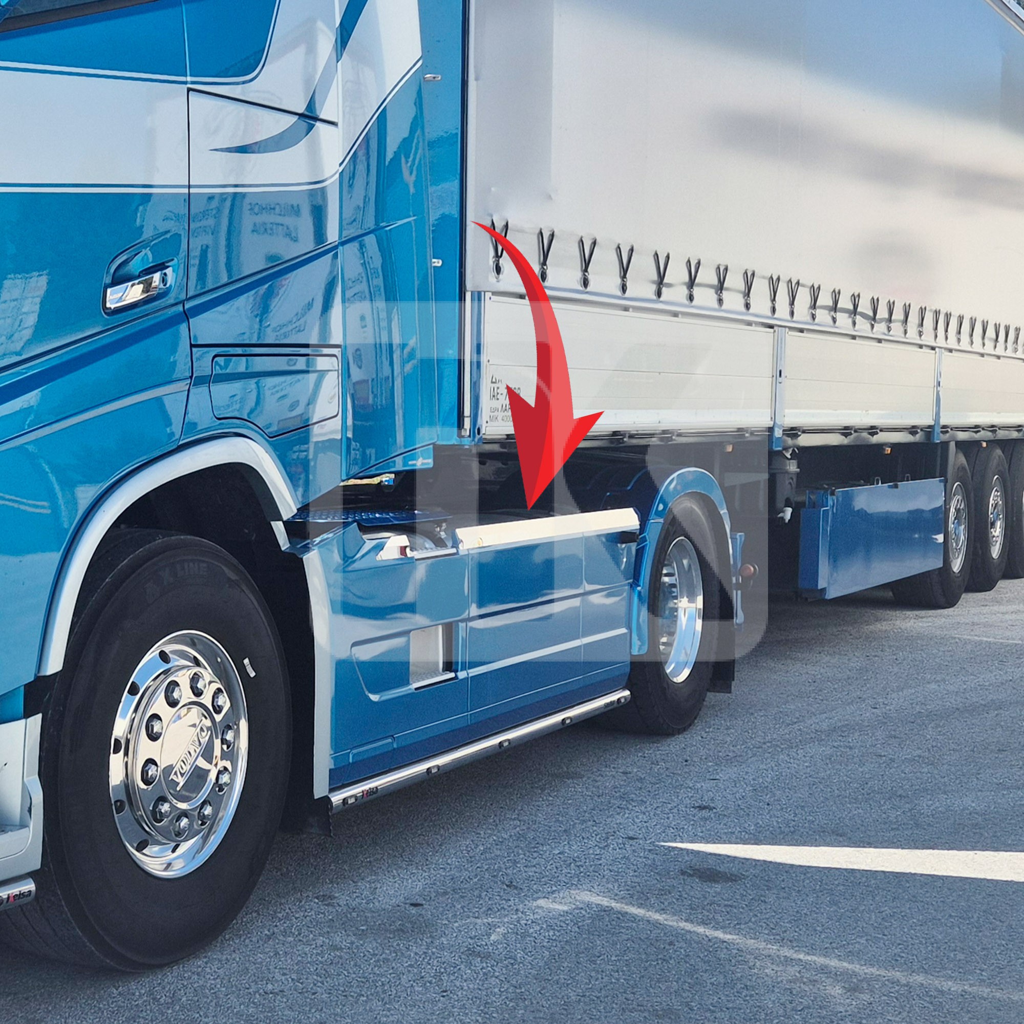 Ανοξείδωτο Επάνω Φιλέτο Σπόιλερ για Volvo FH4 fvo203