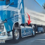 Stainless Steel Upper Spoiler for Volvo FH4 fvo203
