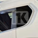 Set of side cabin glass and 4 stainless steel frames Scania S
