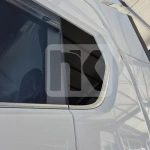 Set of side cabin glass and 4 stainless steel frames Scania S