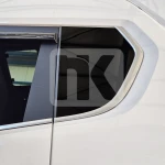Set of side cabin glass and 4 stainless steel frames Scania S