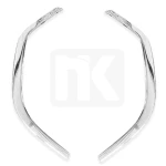 Set of side cabin glass and 4 stainless steel frames Scania S