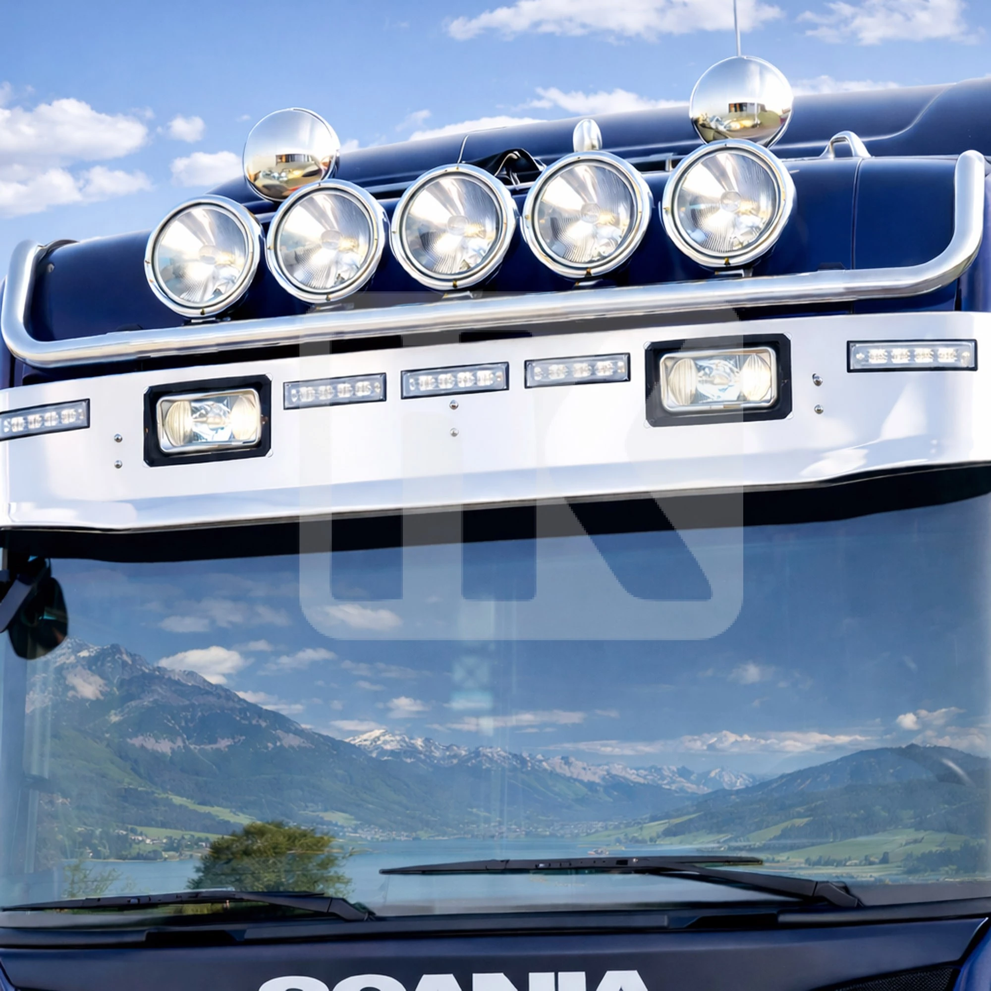 Ανοξείδωτη Μπάρα οροφής Scania Highline prsc101