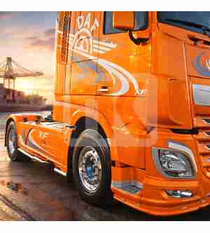 Ανοξείδωτη μπάρα πλαινή σπόιλερ DAF XF106 FACELIFT 3τμχ prd225