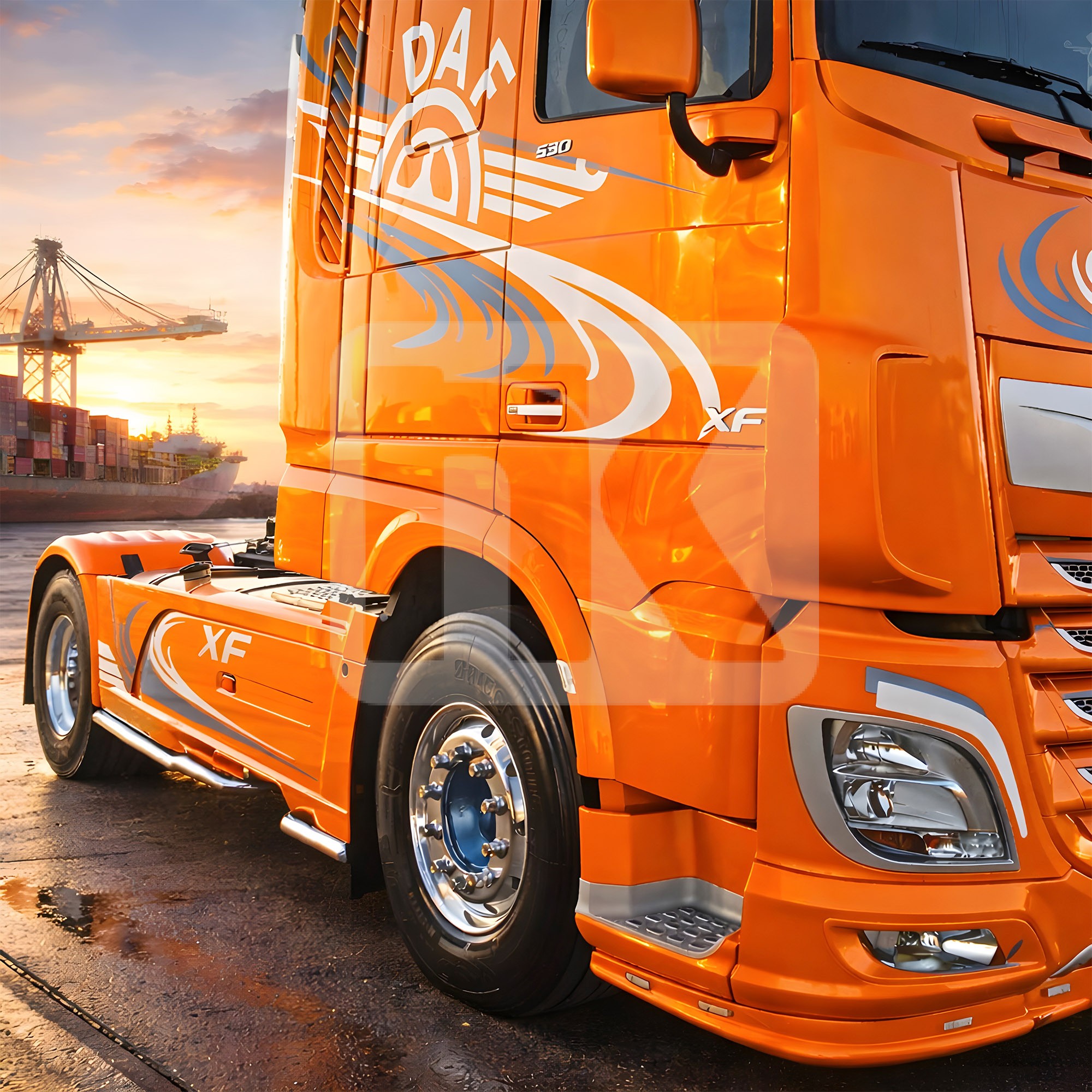 Ανοξείδωτη μπάρα πλαινή σπόιλερ DAF XF106 FACELIFT 3τμχ prd225