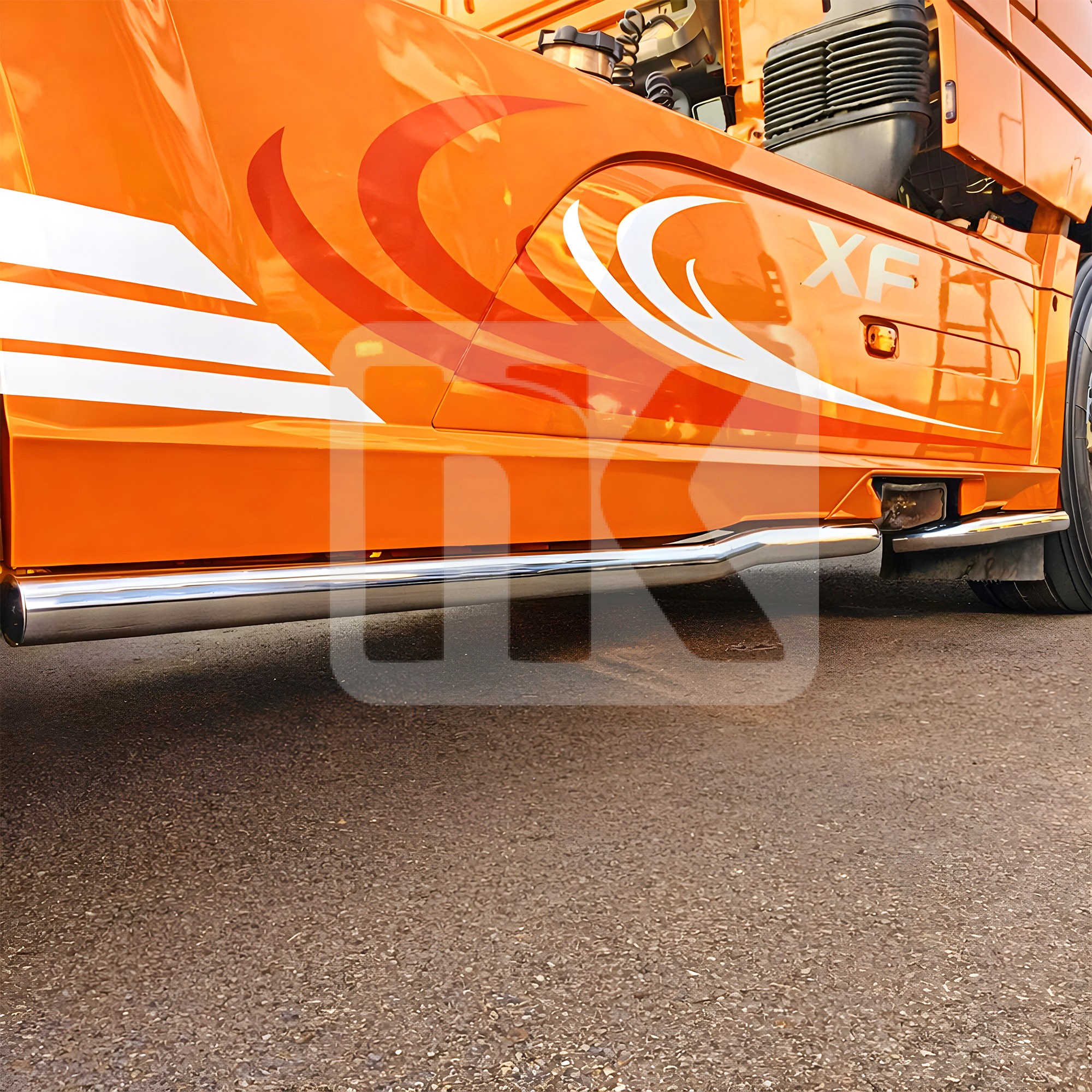 Ανοξείδωτη μπάρα πλαινή σπόιλερ DAF XF106 FACELIFT 3τμχ prd225